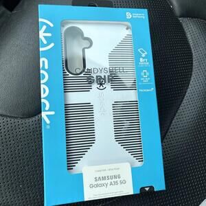 Speck Candyshell Grip Samsung Galaxy A35 5G White & Black Protective Phone Case